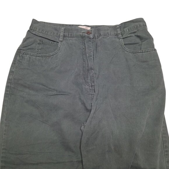 Christopher and Banks Capri Pants Beaded Cropped Green Embelished Womens 14 - Picture 2 of 7